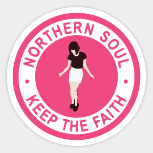 Northern Soul Keep The Faith Dancing Girl Sticker